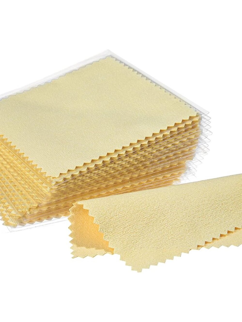 100pcs Premium Jewelry Cleaning Cloth, Silver Polishing Cloth Individually Wrapp